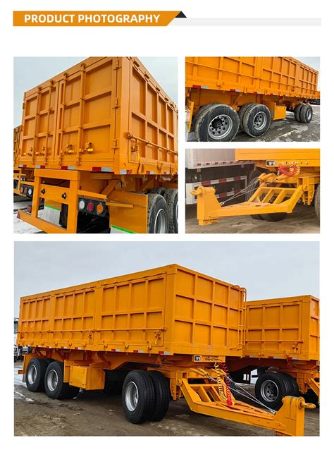 2 Axle Tipper Semitrailer Dump Side Wall Semi Trailer For Sale Heavy