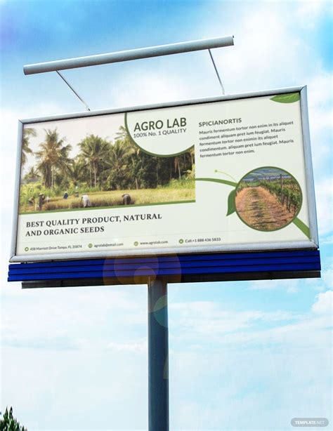 Agriculture Billboard Banner Template in Illustrator, PSD - Download ...