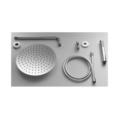 Jacuzzi Completo Set Doccia Tondo Con Soffione Dm Cm Braccio Doccia