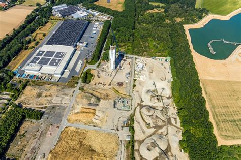 Kamp Lintfort aus der Vogelperspektive Abriß und Entsorgungsarbeiten