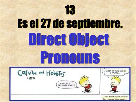 Direct Object Pronouns Ppt Descargar