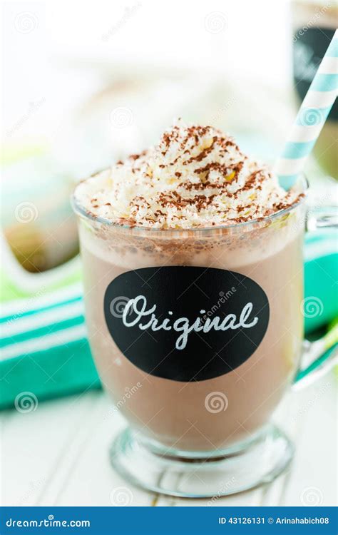 Original Cold Chocolate Drink Stock Image Image Of Gourmet White