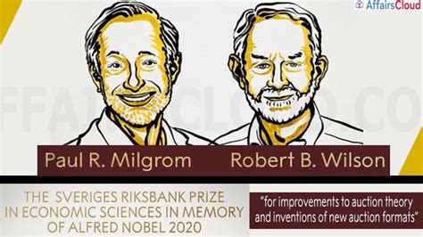 Paul R Milgrom And Robert B Wilson Won 2020 Nobel Prize In Economic