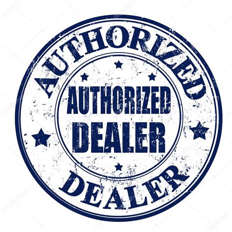 Authorized Dealer Stamp Authorized Dealer Stamp Stock Vector