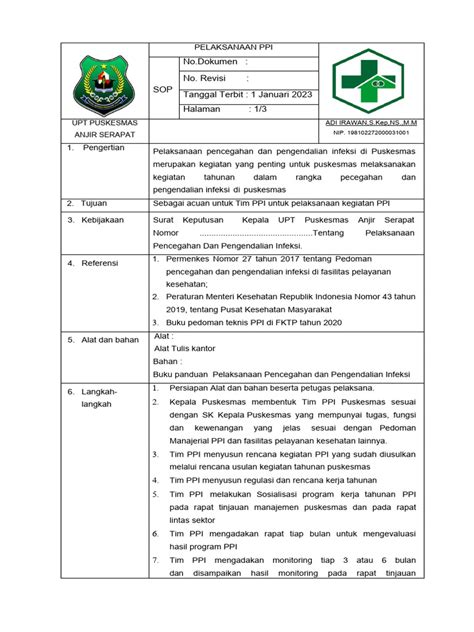 Sop Pelaksanaan Ppi Pdf