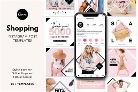 Fashion Instagram Post Templates Canva 20 Templates