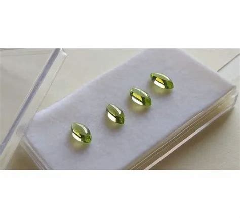 Green Marquis Peridot Gemstone For Decoration Size Mm At Rs