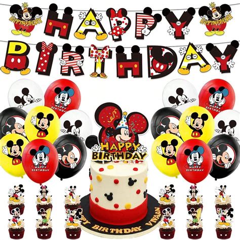 Décorations pour fête d anniversaire thème Mickey Mouse Disney