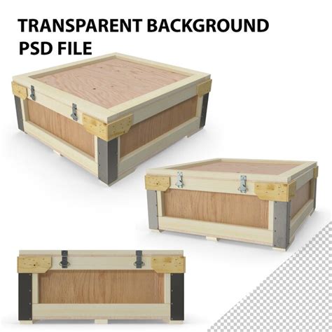 Caja De Env O Plana De Madera Png Archivo Psd Premium