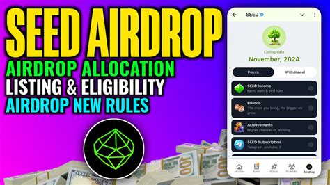 Seed App Airdrop Allocation Seed App Token Listing Update Seed App