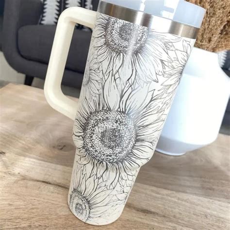 Sunflower Stanley Dupe Stanley Oz Tumbler Tumbler With Etsy