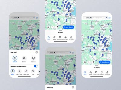 maps mobile app ui  ui ants  dribbble