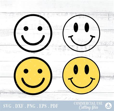 Smiley Face Svg Emoji Smiley Svg Smile Svg Cutting Files - Etsy UK