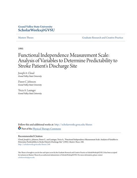 Pdf Functional Independence Measurement Scale Analysis Of Dokumen Tips