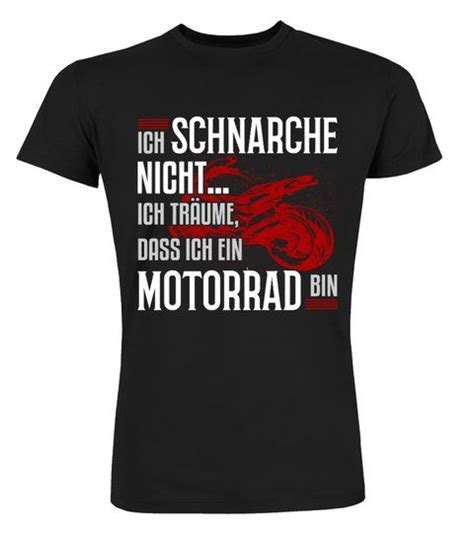 Motorrad Schnarche T Shirt Premium Bio Premium Rundhals T Shirt