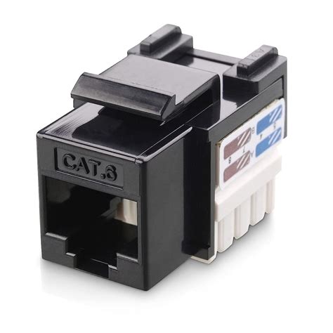 Frutto Keystone RJ45 Cat 6 UTP IDC 90 Nero LAN Jacks Passive