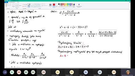 Całki 05c całkowanie funkcji wymiernych przykład 4 jak 3 video A