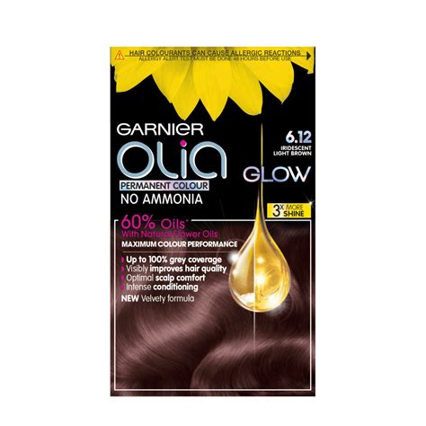 Garnier Olia Glow Permanent Hair Dye Iridescent Light Brown