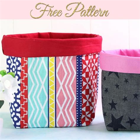 Fabric Basket Pattern - Easy Tutorial for 5 Sizes | TREASURIE