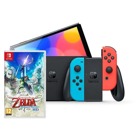 Nintendo Pack Switch Oled Azul Néon Vermelho Néon The Legend Of Zelda