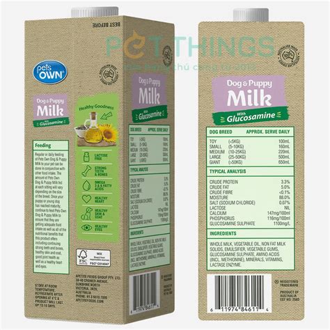 Pets Own Dog And Puppy Milk With Glucosamine 1l Pet Things