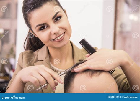 Hairdresser S Stock Image Image Of People Bearded Hairdressing 51551913