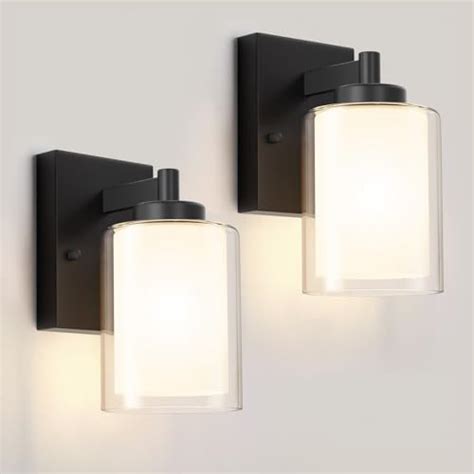 Licperron 1 Light Wall Sconces For Bathroom Modern Black Vanity Wall