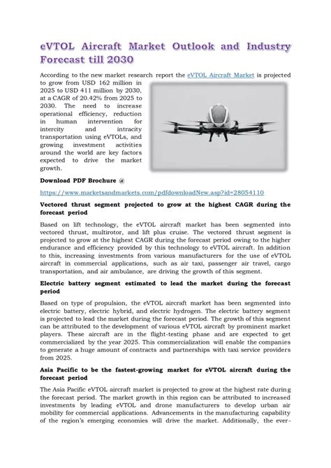 Ppt Evtol Aircraft Market Outlook And Industry Forecast Till