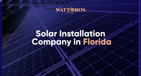 Best Solar Panel Installation Company in Florida | Watt Bros Solar