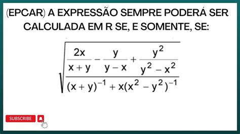 EPECAR MATEMÁTICA BÁSICA EXPRESSÃO ALGÉBRICA SIMPLIFICAÇÃO YouTube