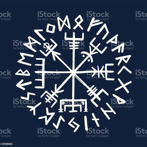 Vegvisir Symbol Stock Illustration Download Image Now Runes Viking