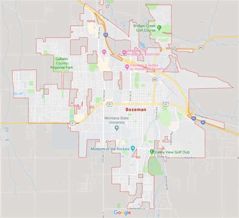 Zip Code Map For Bozeman Mt United States Map