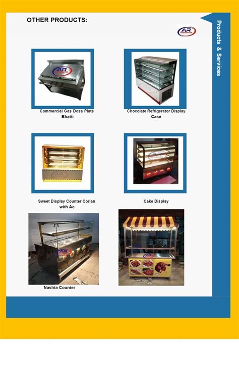 Stainless Steel J Shape Commercial Food Display Counter For Restaurant