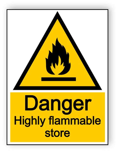 Danger Highly Flammable Store Portrait Sign Buy Now