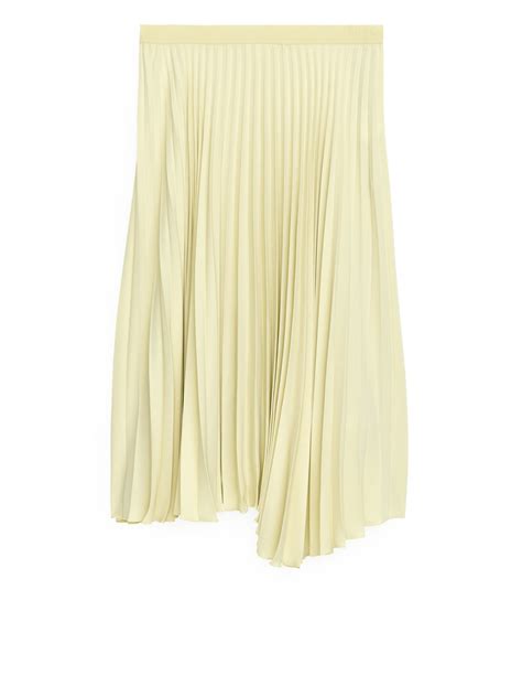 Pleated Asymmetric Skirt Light Beige Arket