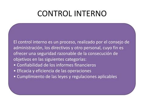 El Control Interno Y Las Operaciones Contables PPT