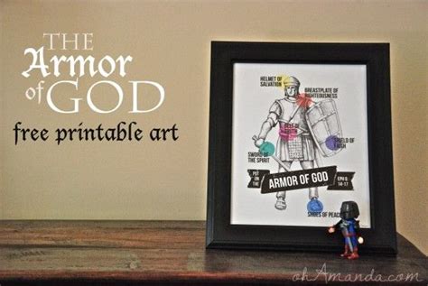 Armor of God FREE Printable Art - | Free printable art, Armor of god ...