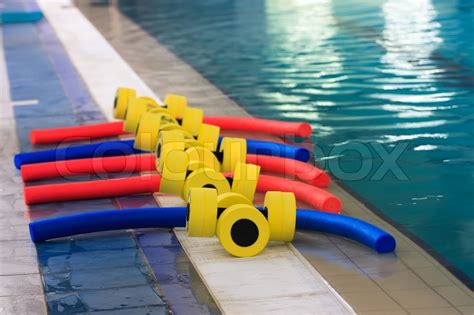 Sports equipment for aqua aerobics in ... | Stock image | Colourbox