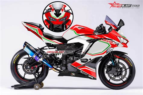 Modifikasi Striping Kawasaki Ninja Zx25r Mv Agusta Red Motoblast