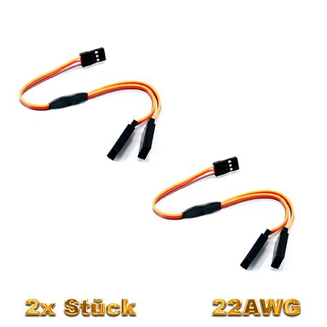 2x 15cm Servo Verlängerung Y Servokabel Y Kabel 22AWG