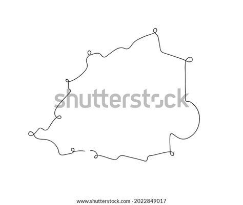 Vatican City Map Drawn By Continuous Stock Vector (Royalty Free ...