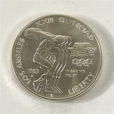 1988 S Los Angeles XXIII Olympiad Silver Dollar Discus Thrower