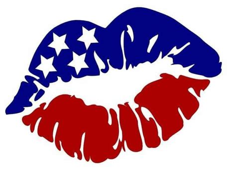 4th Of July Lips Svg Patriotic Lips Svg 4th Of July Svg Merica Lips Svg