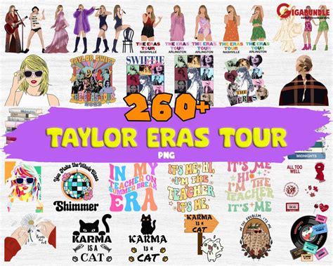 260+ The Eras Tour 2023 PNG, Taylor The Eras Tour Png, Taylor Eras Art ...