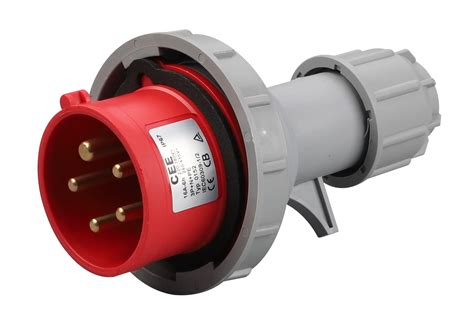 CEE IP67 Waterproof Plug - 3P+N+E, 380V, 32A Industrial