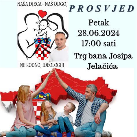 Prosvjed Na A Djeca Na Odgoj Ne Rodnoj Ideologiji Zagreb