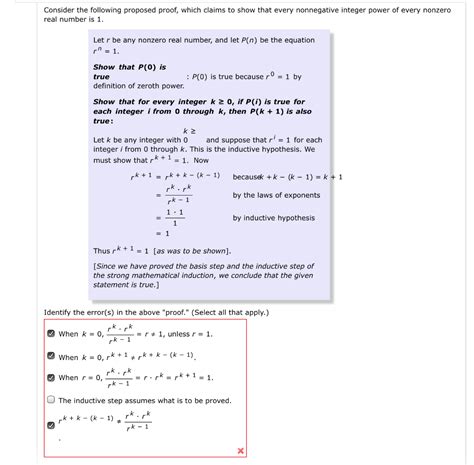 Solved Consider The Following Proposed Proof Which Claims Chegg