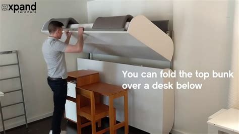 Hover Thin Folding Bunk Beds only 1 Foot Deep - YouTube