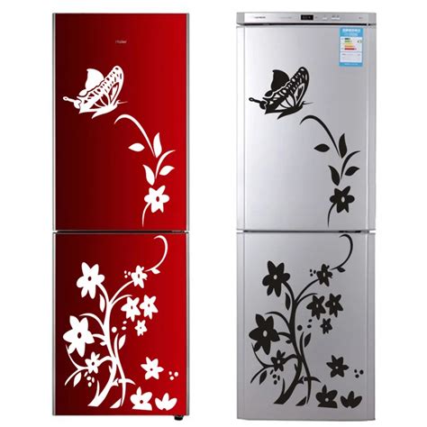 Creative Large Size Butterfly Vine Flower Refrigerator Wall Sticker