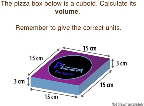 SOLVED The Pizza Box Below Is A Cuboid Calculate Its Volume Remember